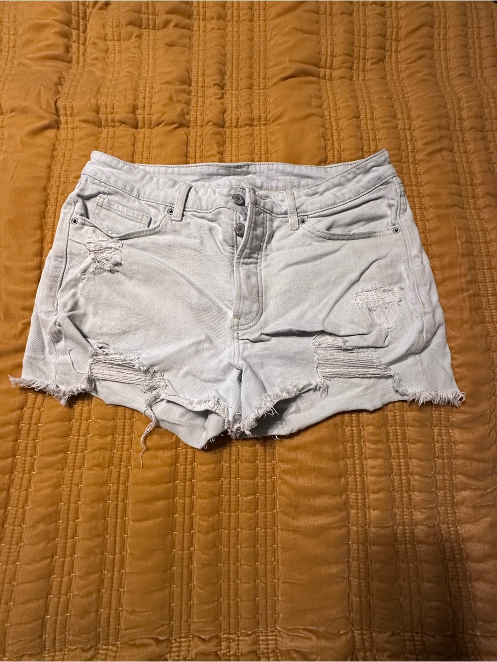 Old Navy Pale Blue Distressed Denim Cutoff Shorts
